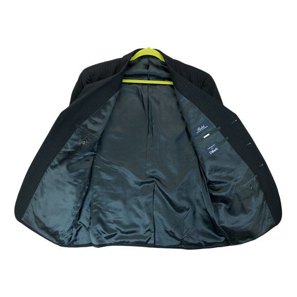 Ralph Lauren for Dillard's Mens Blazer Size 44R Black‎ Pinstriped 100% Wool - Picture 3 of 6